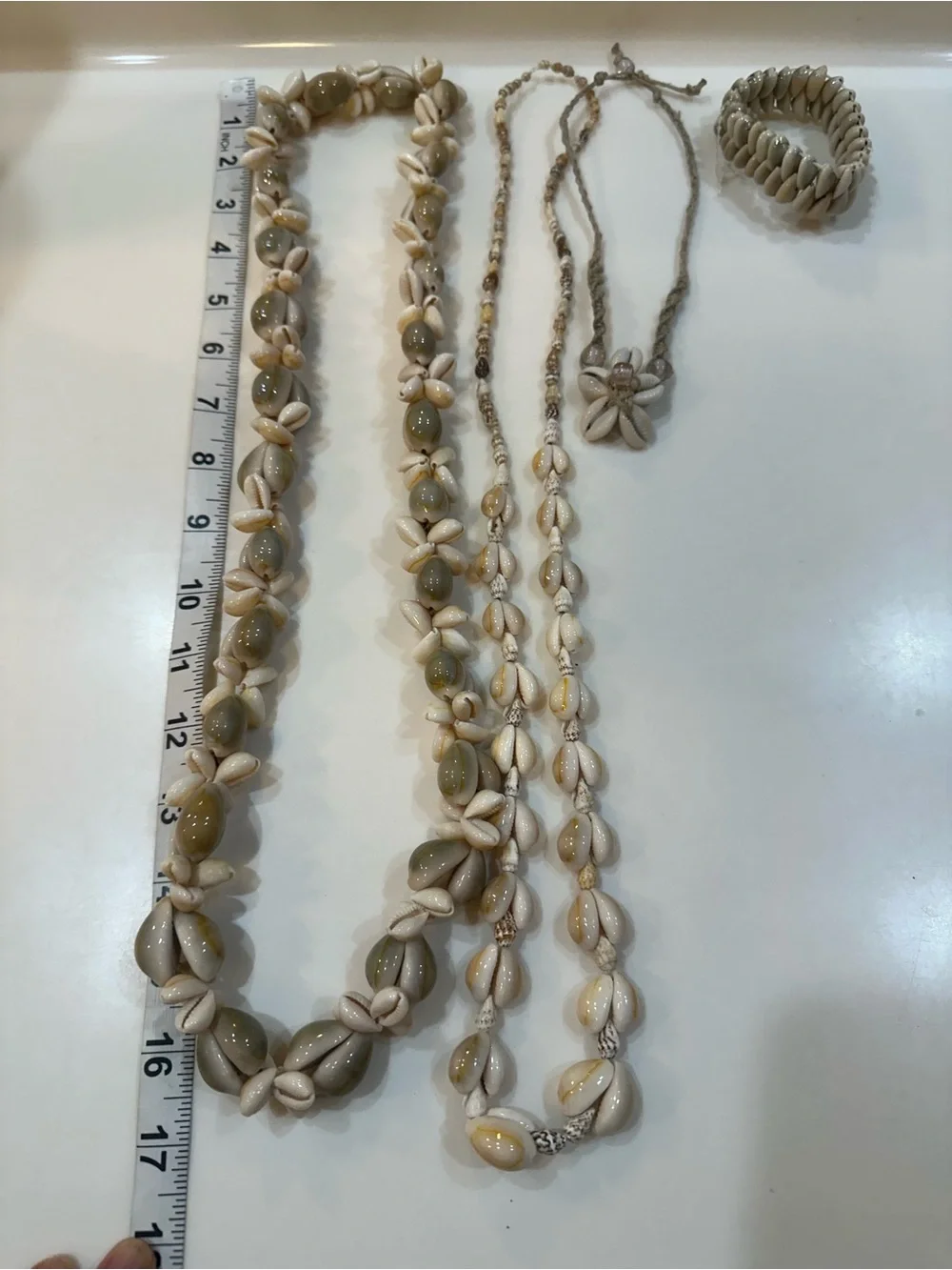 4 Piece Natural Cowrie & Mixed Shell Jewelry Set – Necklaces & Bracelet - Picture 11 of 11